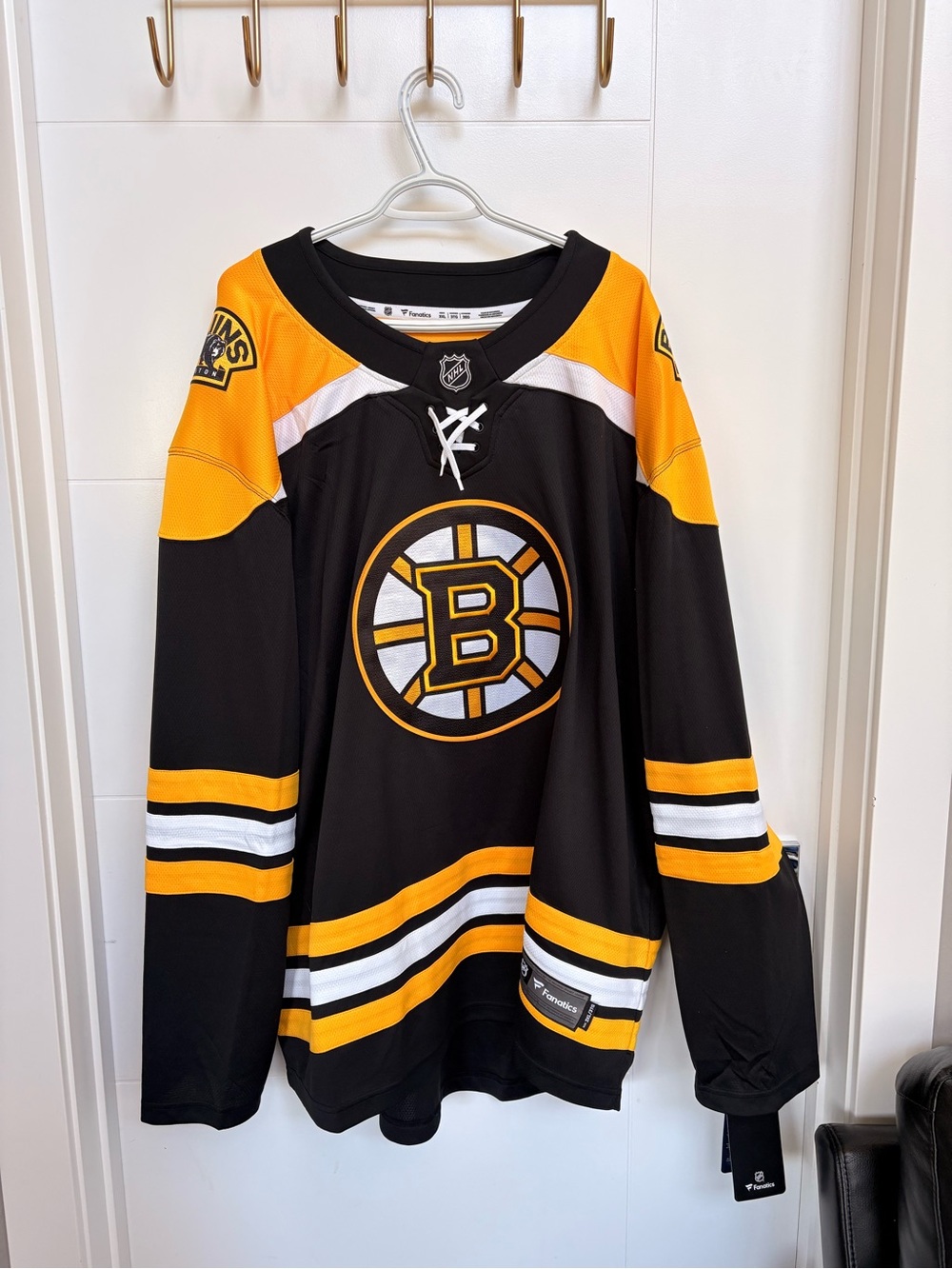 Fanatics Boston Bruins Black and Gold Home Hockey Jersey
